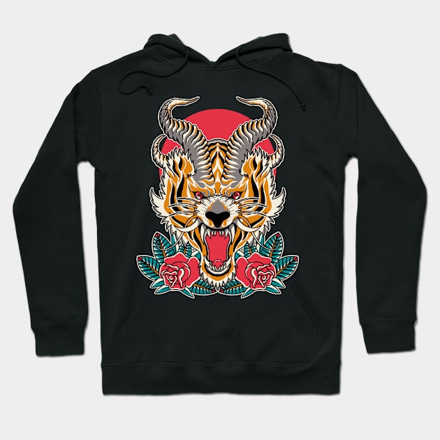 Tiger head Hoodie by Humb.Stud